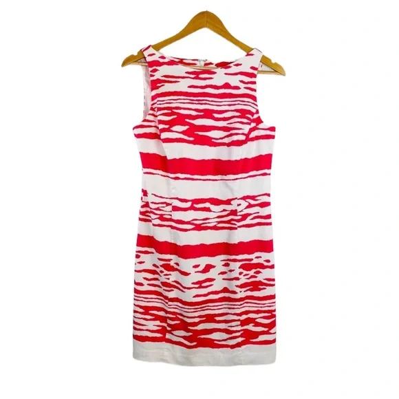 Ann Taylor | Dresses | Ann Taylor Hot Pink And White Sheath Dress Size 6 |  Poshmark